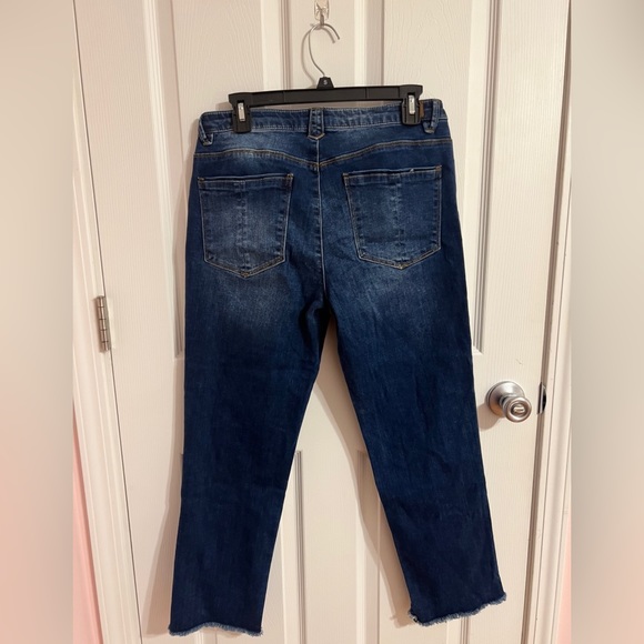 Democracy “Ab”solution High Rise Jagged Step Hem Vintage Skinny Jeans Size 8 - Picture 2 of 4